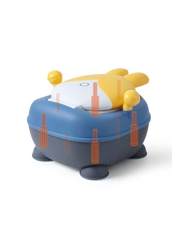 MUMS PLANET Comfortable rabbit shaped kids potty for toilet training with built in splash guard potty training toilet seat for children with anti slip base safe educational potty for early age kids - Image 5